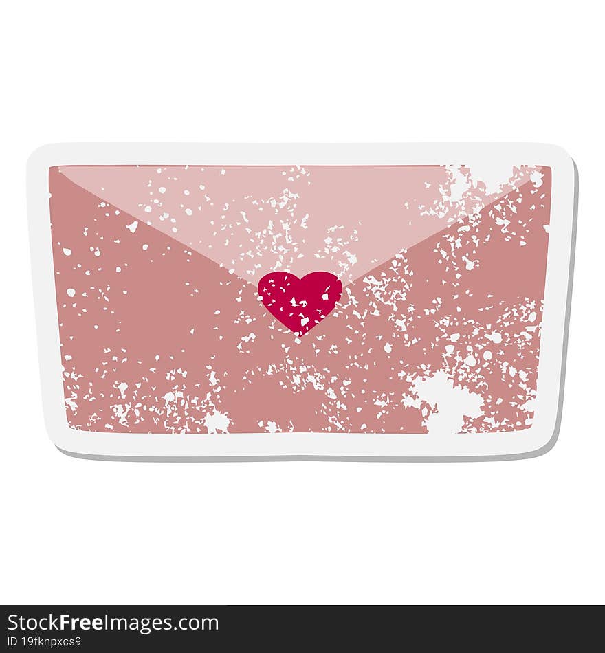 sealed love letter grunge sticker