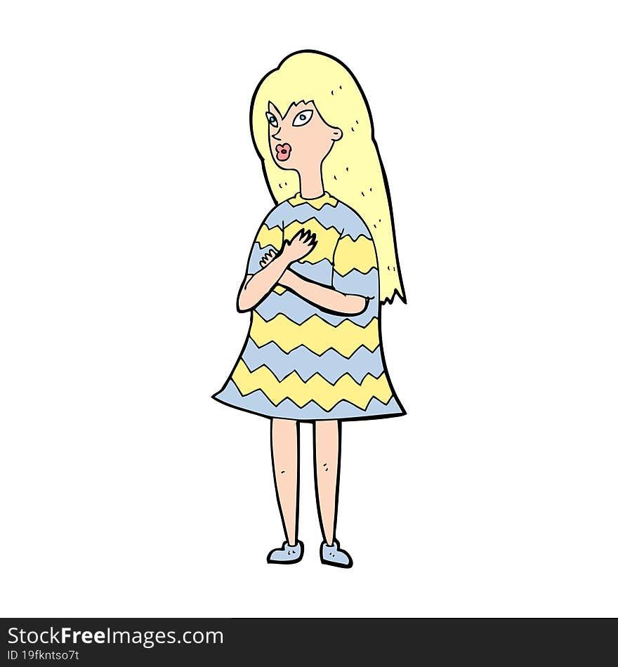 cartoon surprised girl