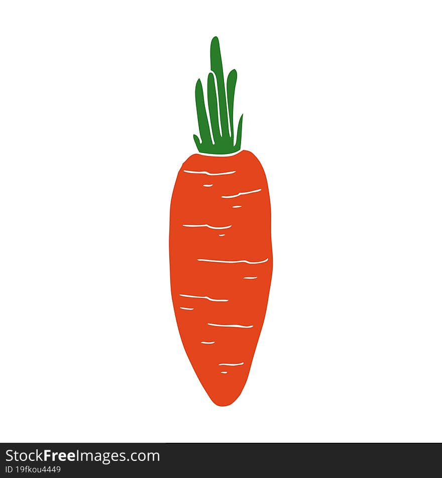 flat color style cartoon carrot