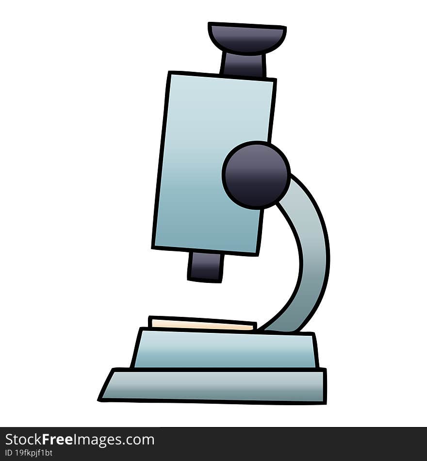 Gradient Shaded Cartoon Science Microscope