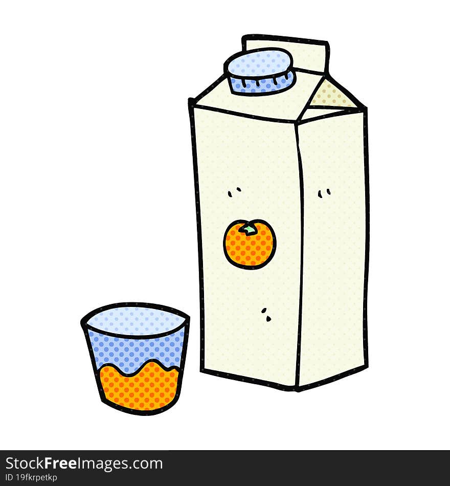 cartoon orange juice