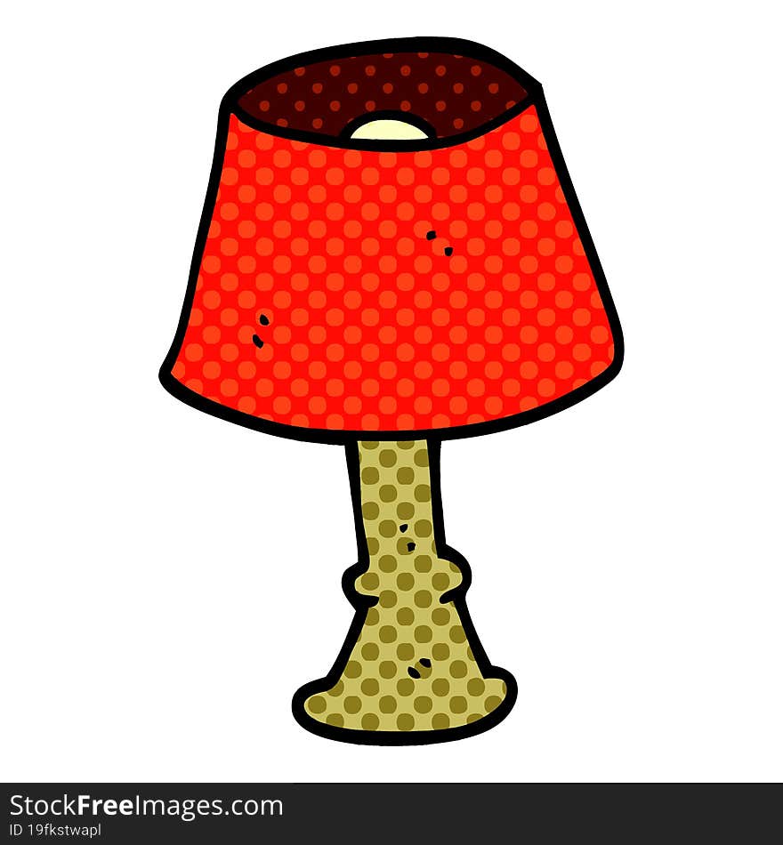 cartoon doodle house lamp