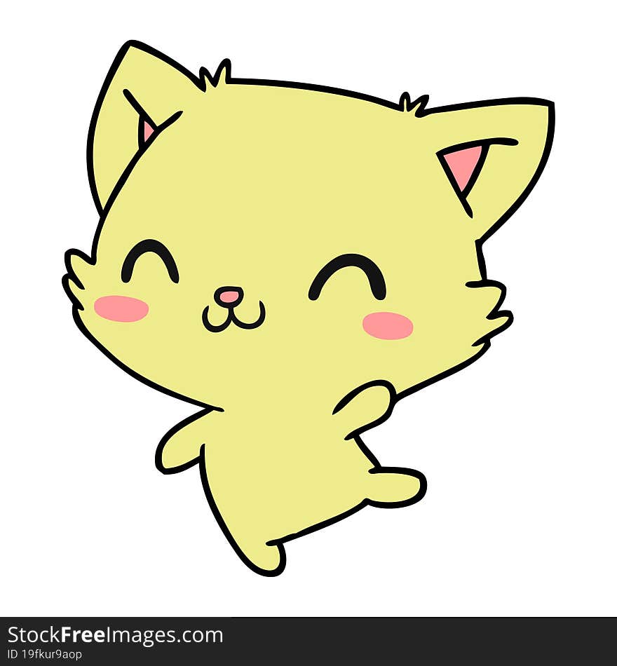 Cartoon Of Cute Kawaii Cat