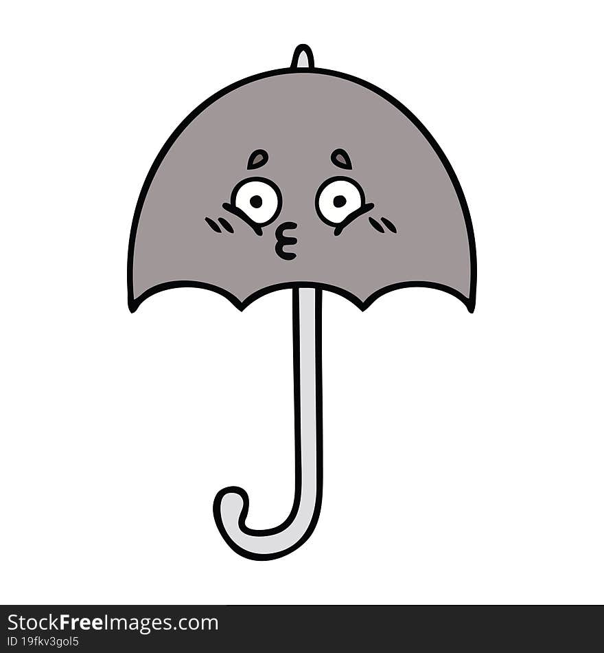 cute cartoon of a umbrella. cute cartoon of a umbrella