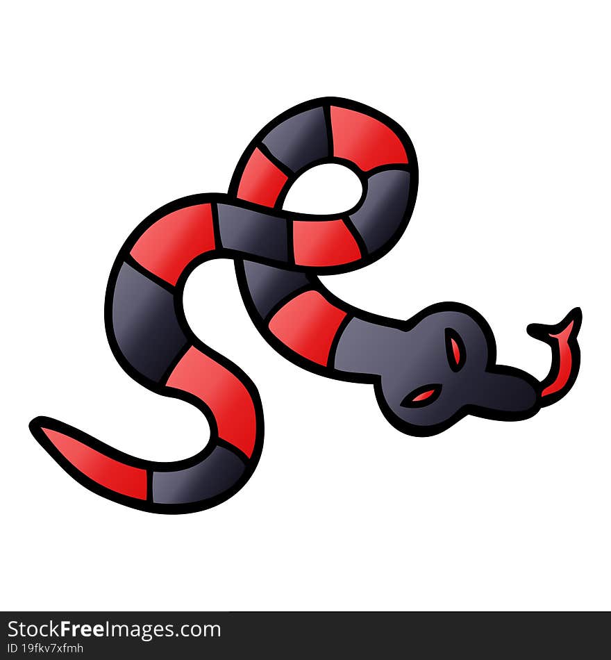 cartoon doodle poisonous snake