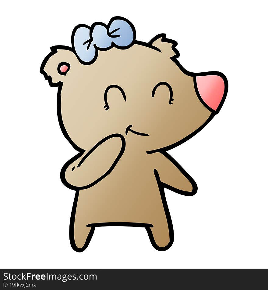 female bear cartoon. female bear cartoon