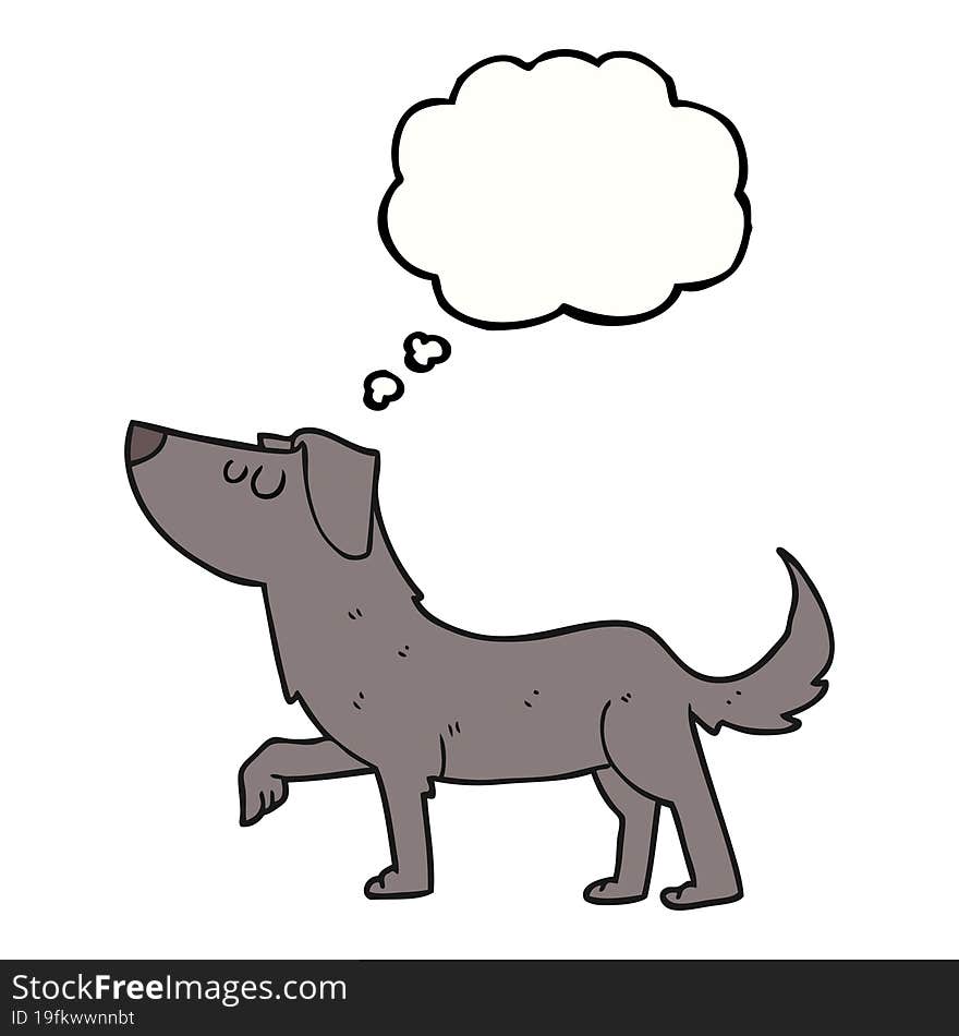 thought bubble cartoon dog