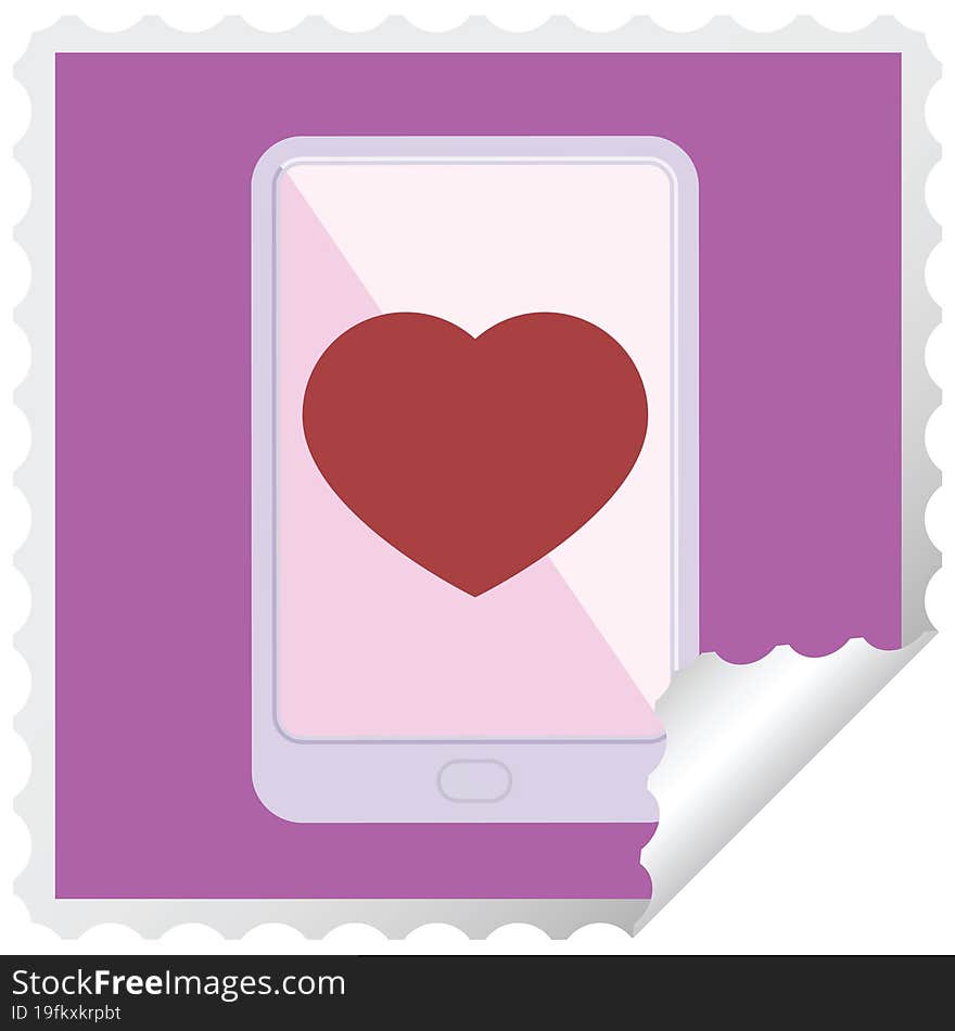 Electronic Tablet Showing Business Performance Graphic Vector Illustration Square Sticker Stamp