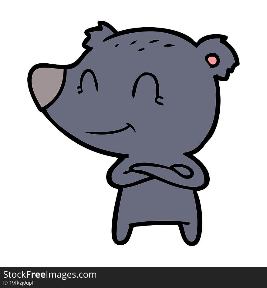 smiling bear cartoon. smiling bear cartoon