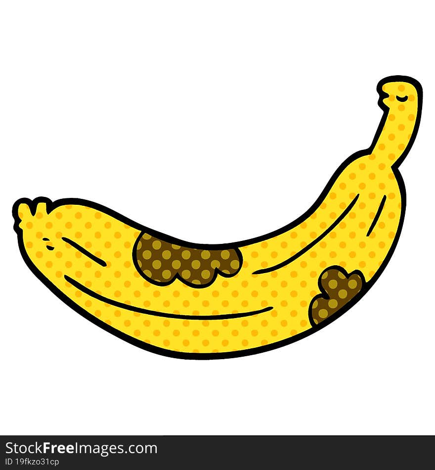 cartoon doodle turning banana