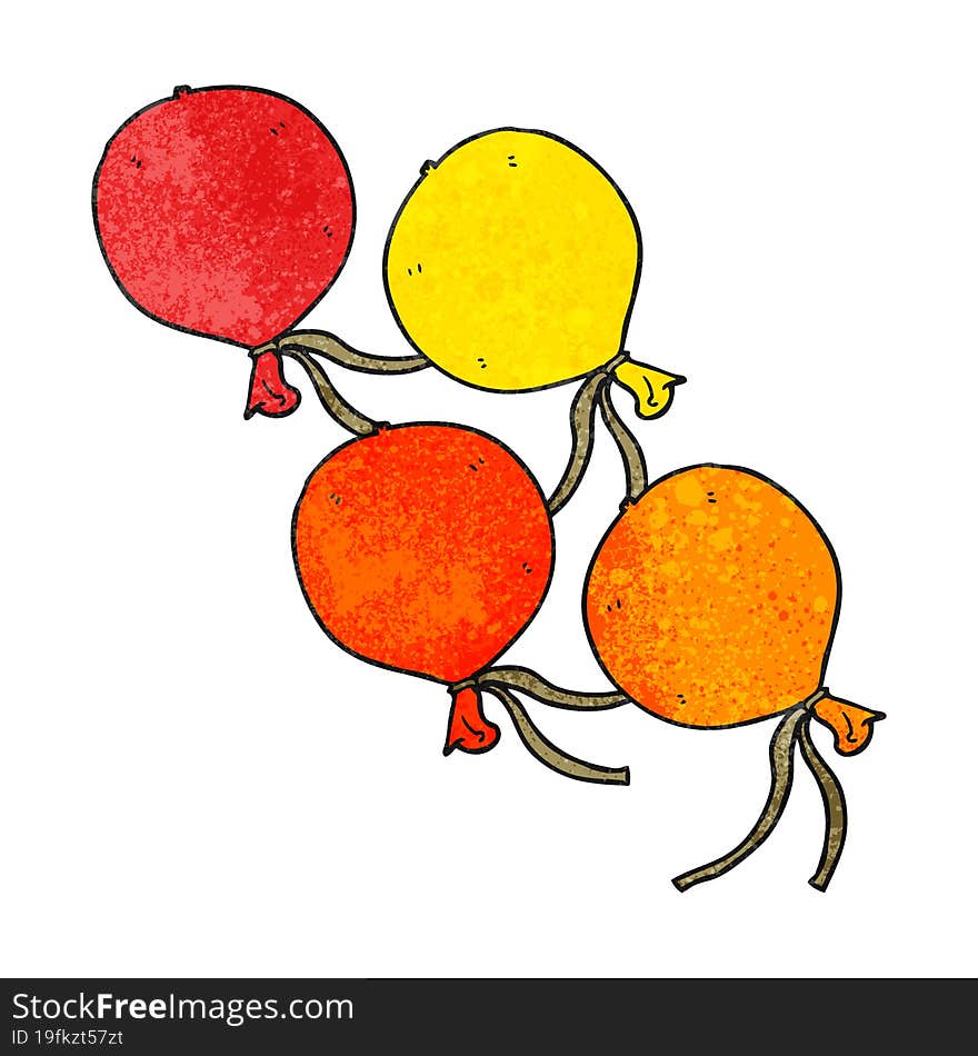 Textured Cartoon Balloons