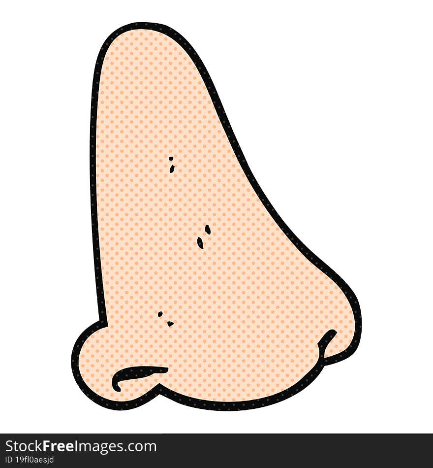 freehand drawn cartoon human nose