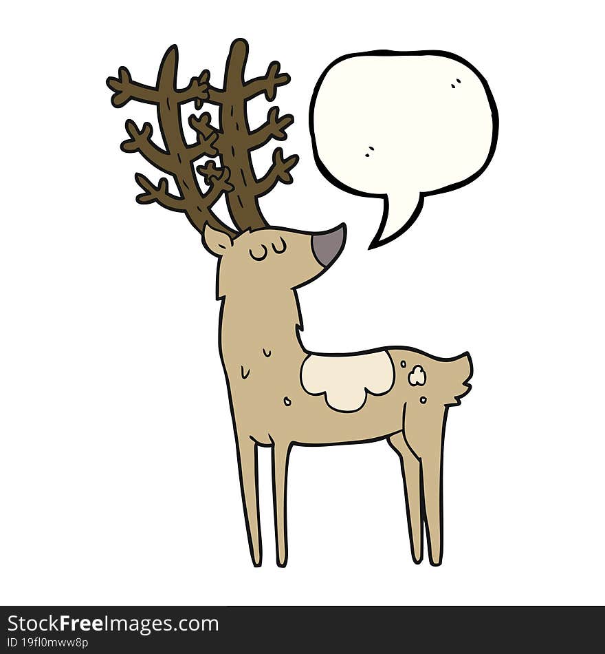 speech bubble cartoon stag