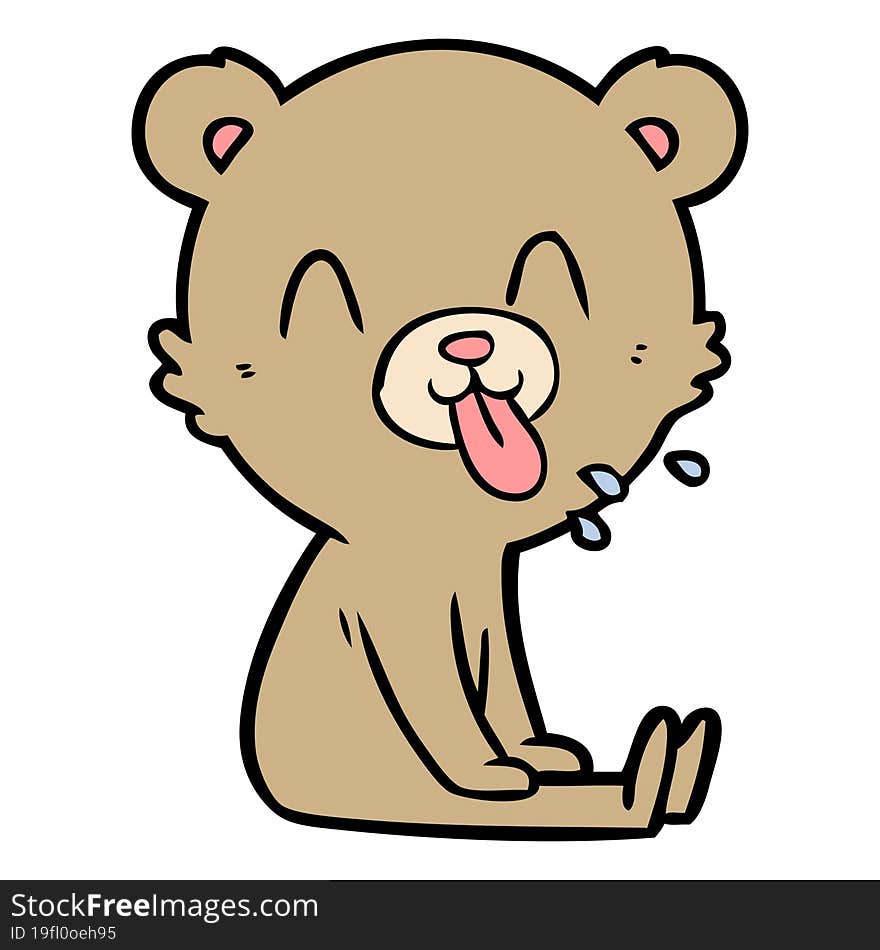 rude cartoon bear. rude cartoon bear