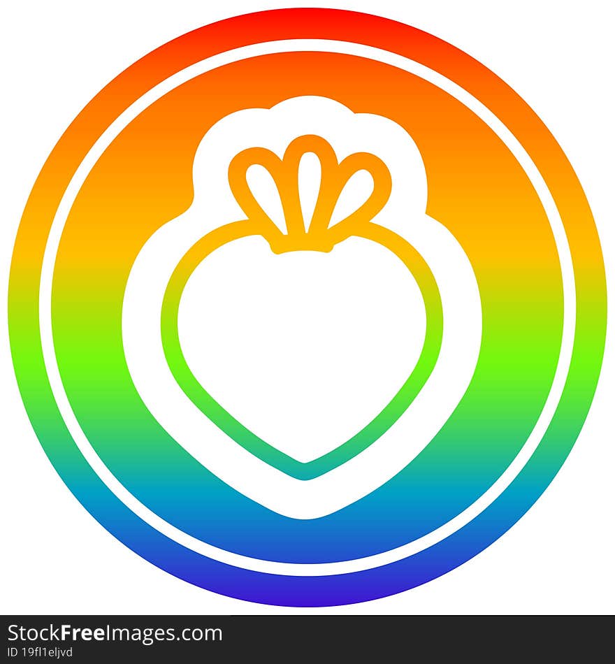 Fresh Fruit Circular In Rainbow Spectrum