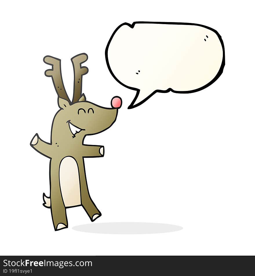 speech bubble cartoon reindeer