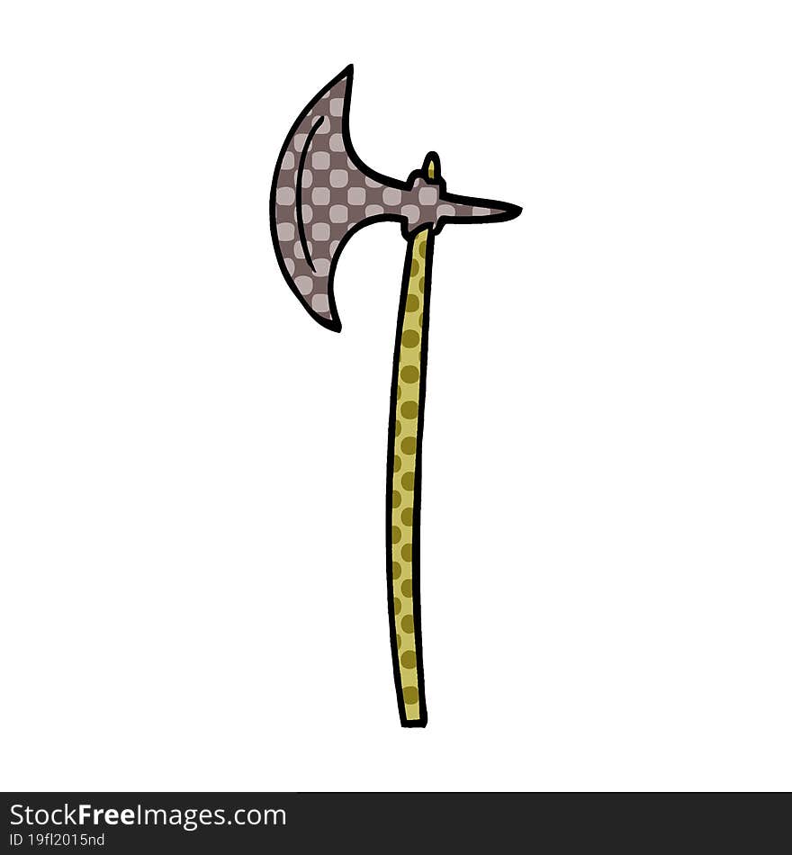 cartoon doodle medieval axe