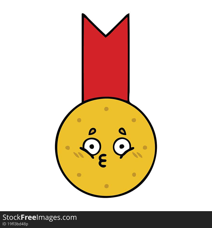 Cute Cartoon Gold Medal