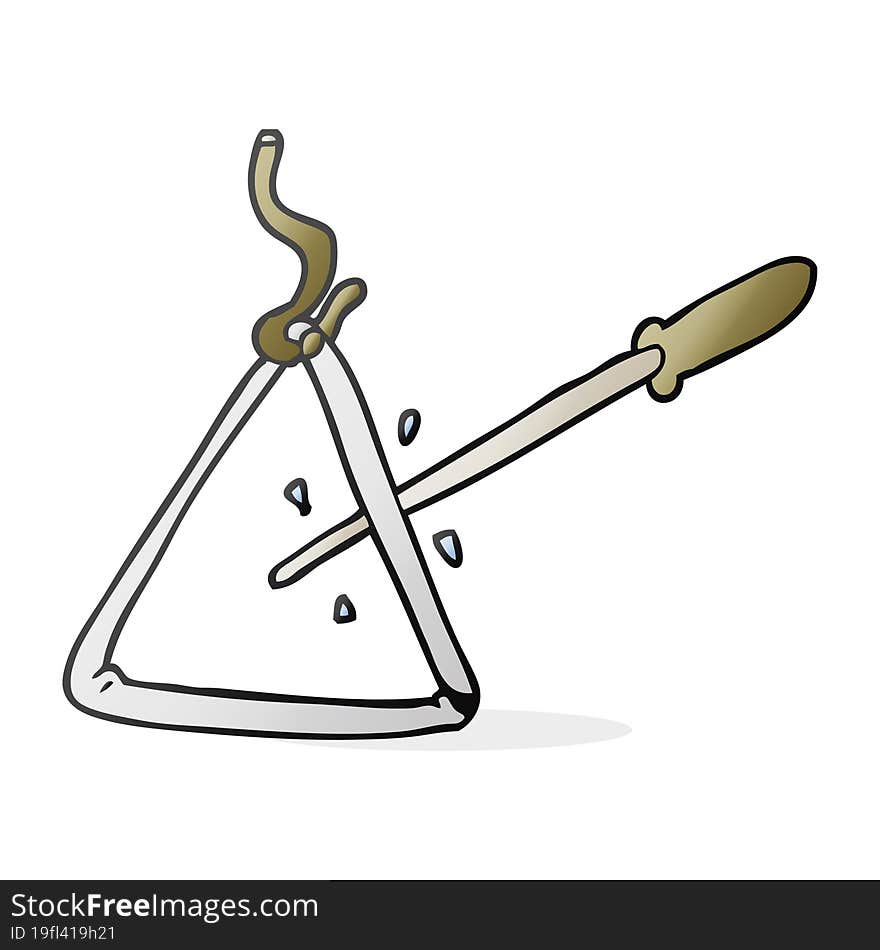 freehand drawn cartoon triangle