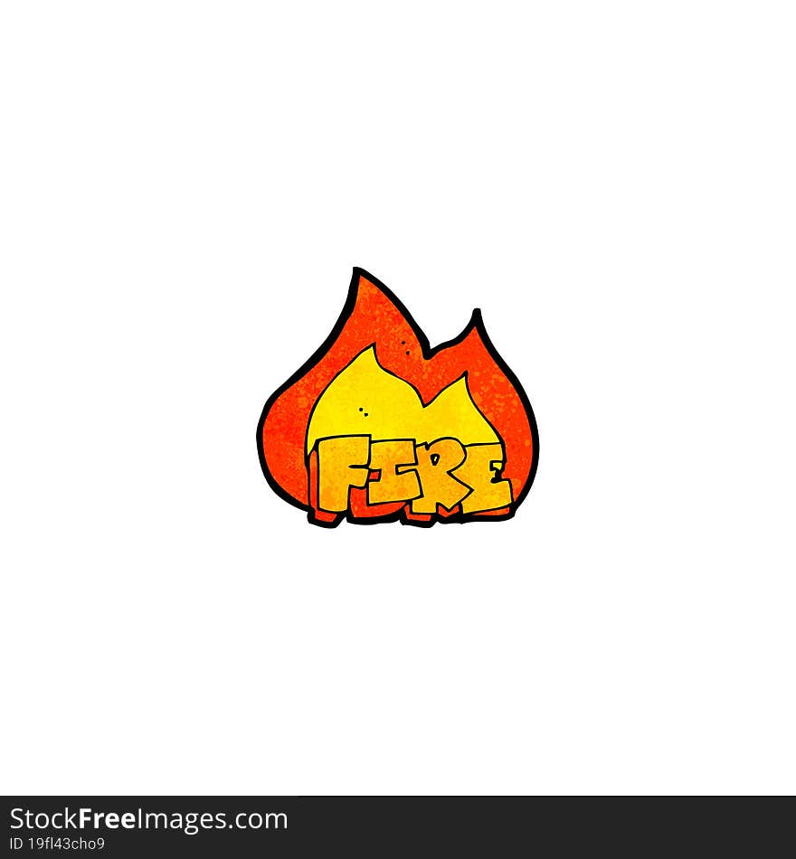 Cartoon Fire Symbol