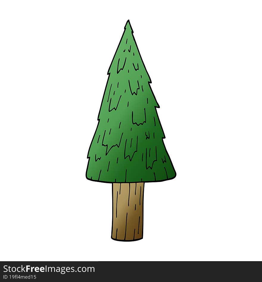 Cartoon Doodle Christmas Tree