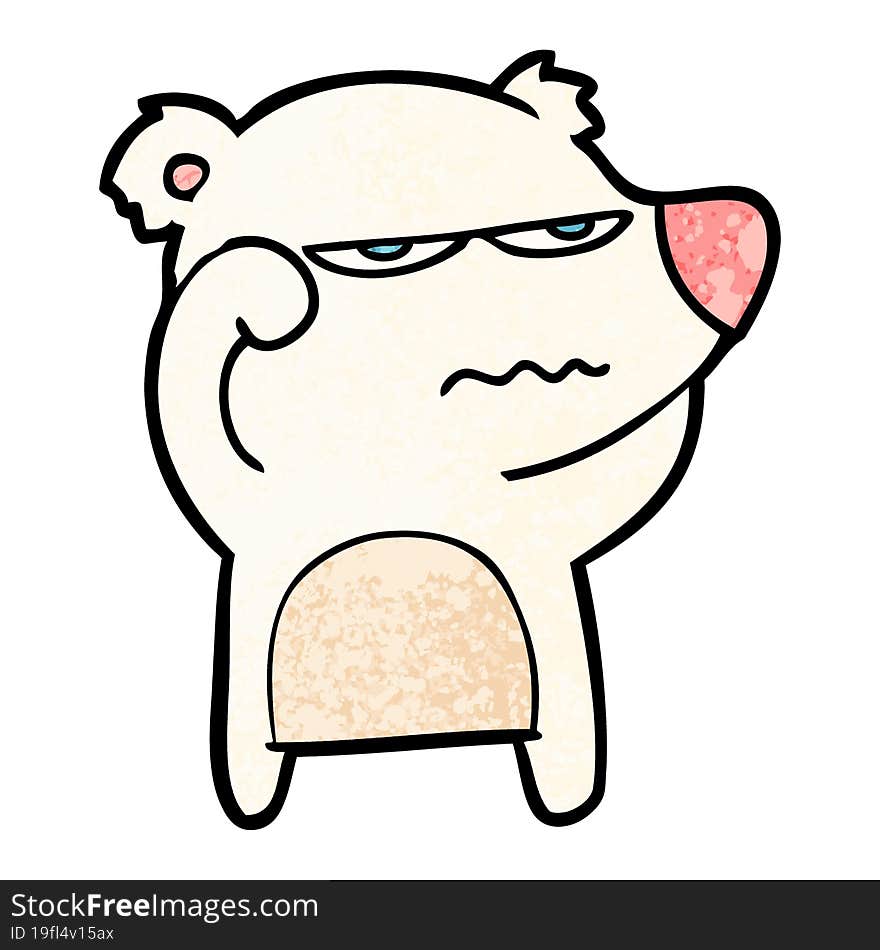 angry bear polar cartoon. angry bear polar cartoon