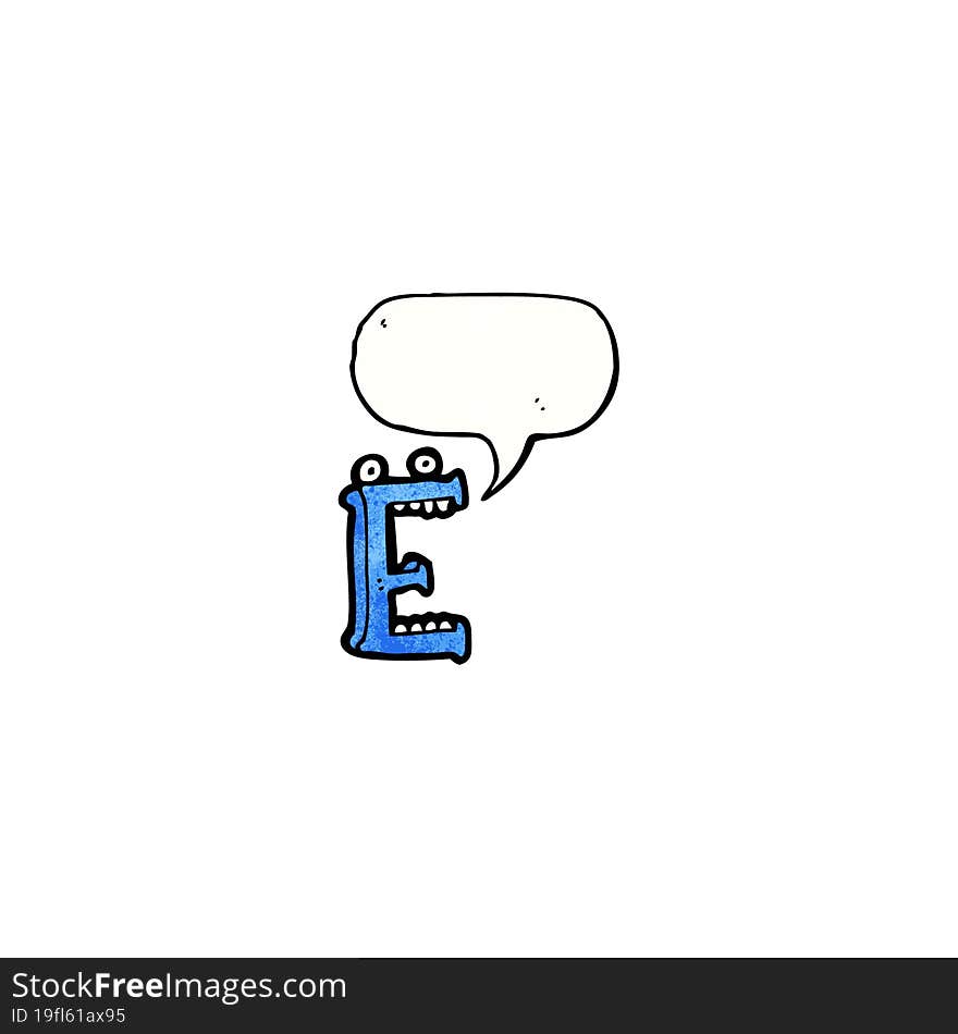 Cartoon Letter E