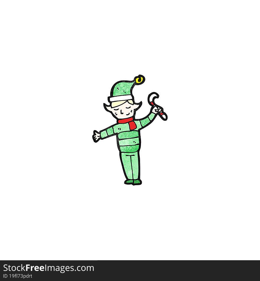 cartoon christmas elf