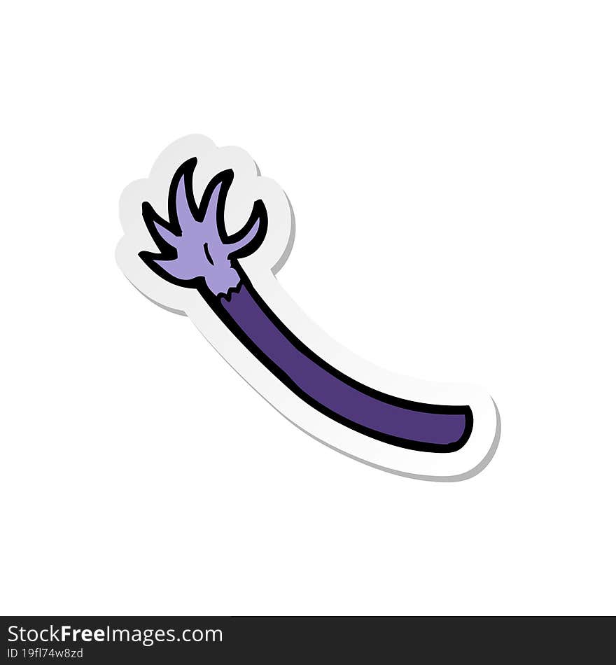 Sticker Of A Cartoon Halloween Vampire Arm