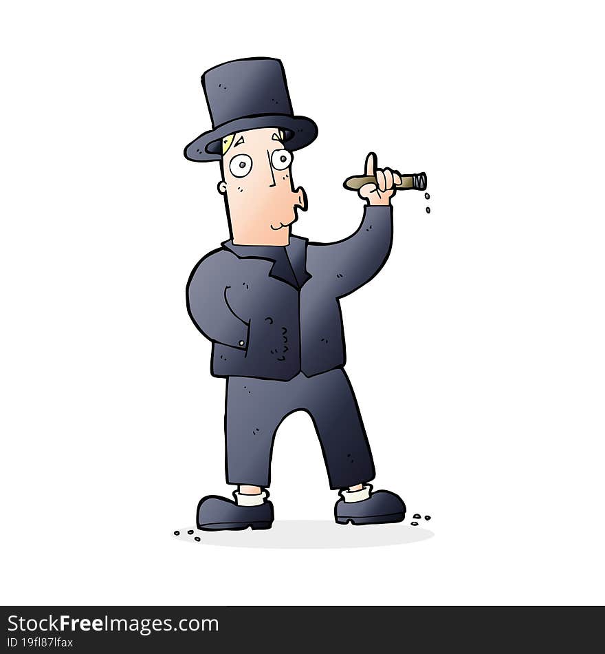 cartoon smoking gentleman