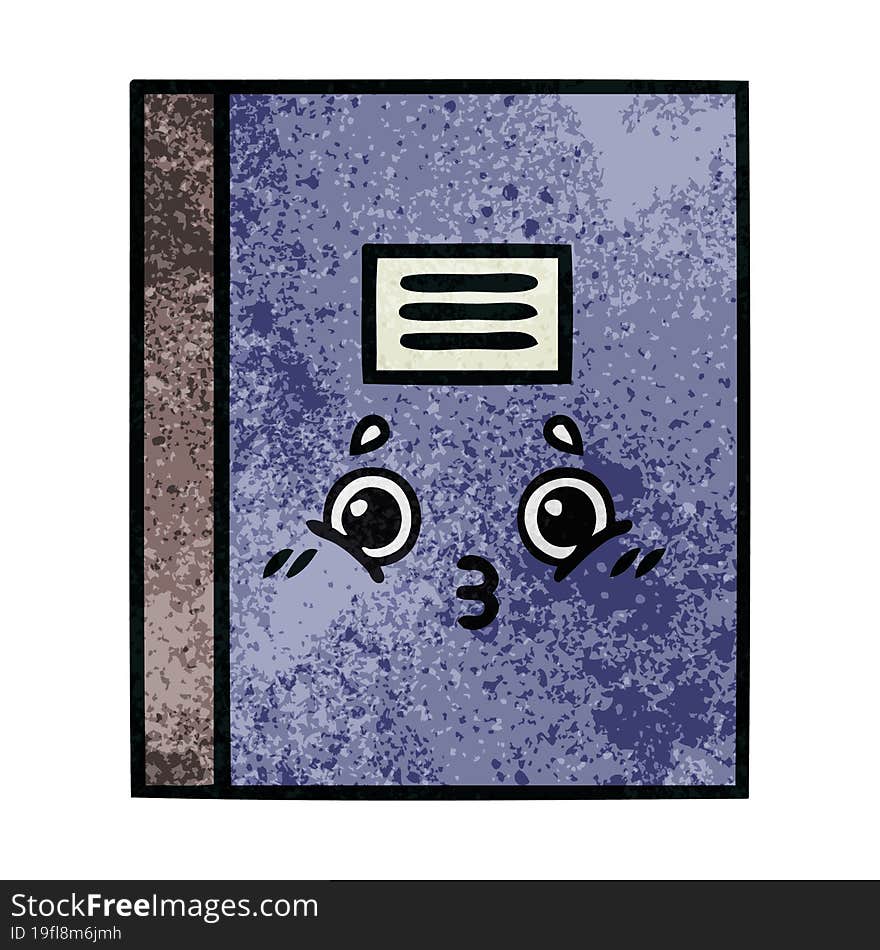 retro grunge texture cartoon notebook