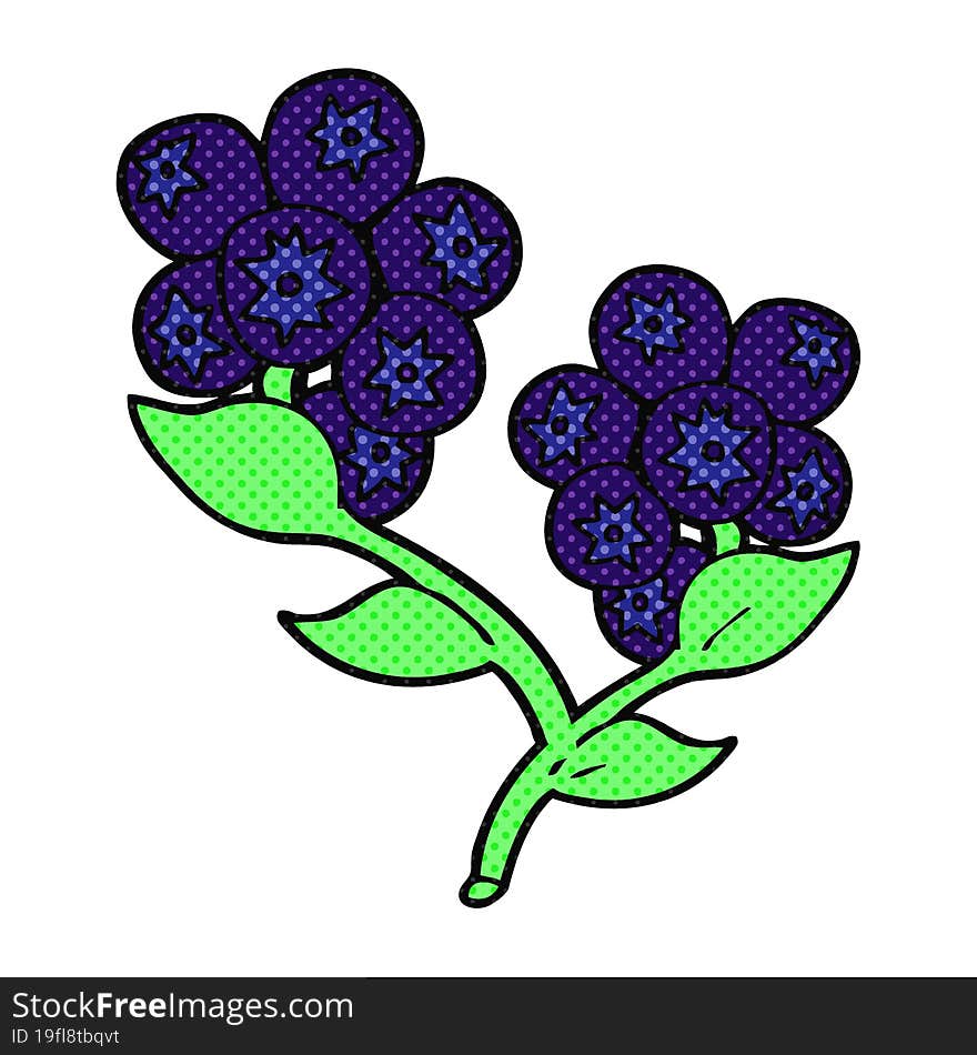 Cartoon Blueberries