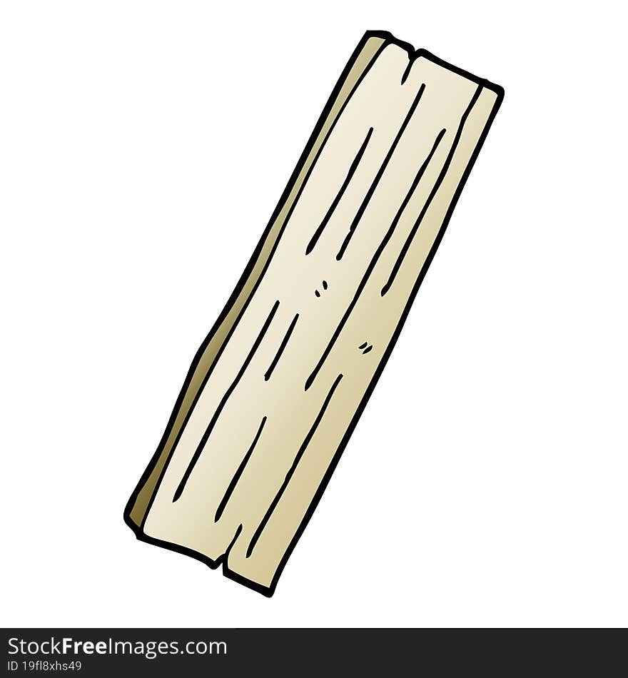 Cartoon Doodle Plank Of Wood