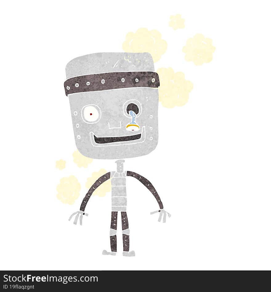 cartoon funny robot