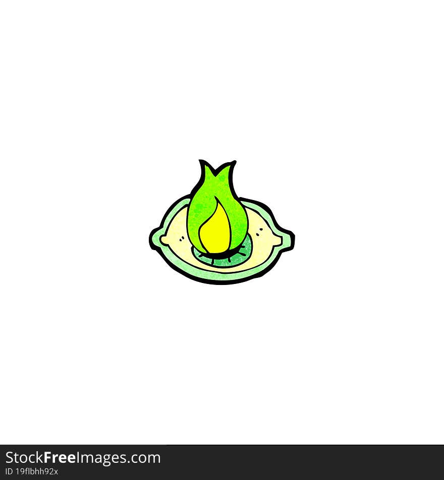 Flaming Eye Symbol Cartoon