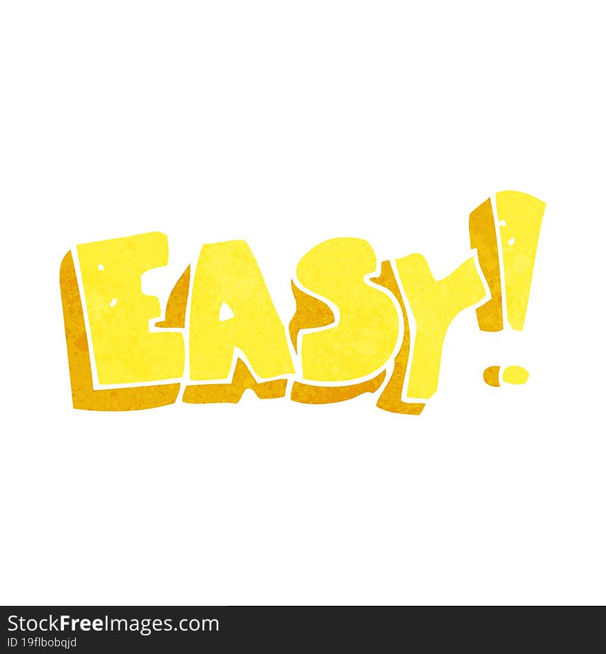 Cartoon Easy Sign