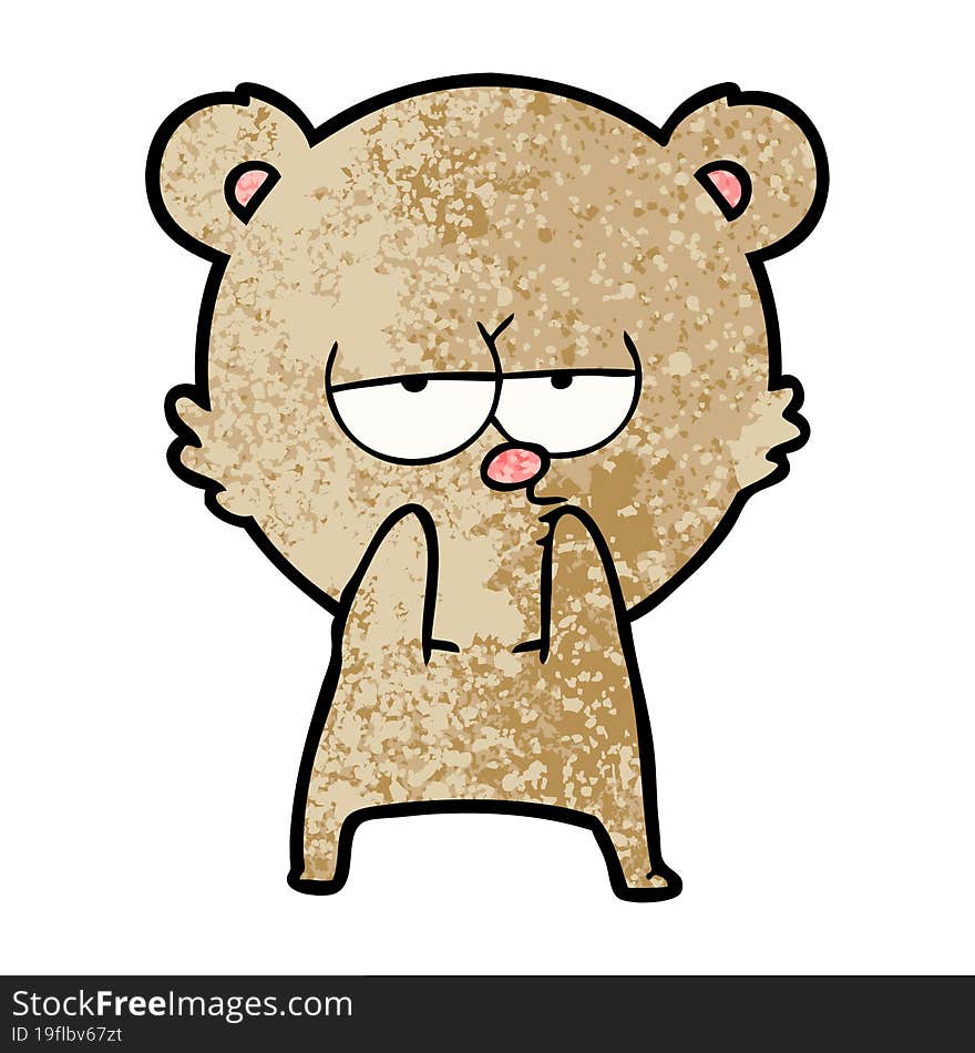 bored bear cartoon. bored bear cartoon