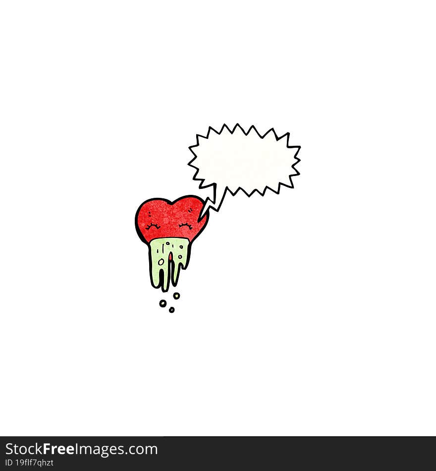 love sick heart cartoon