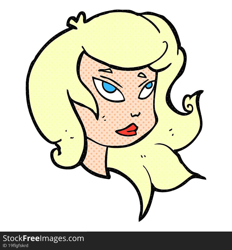 Cartoon Female Face