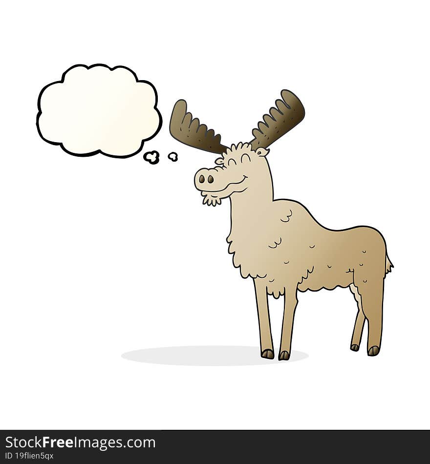 Thought Bubble Cartoon Moose