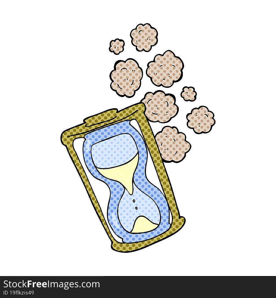 cartoon old hourglass