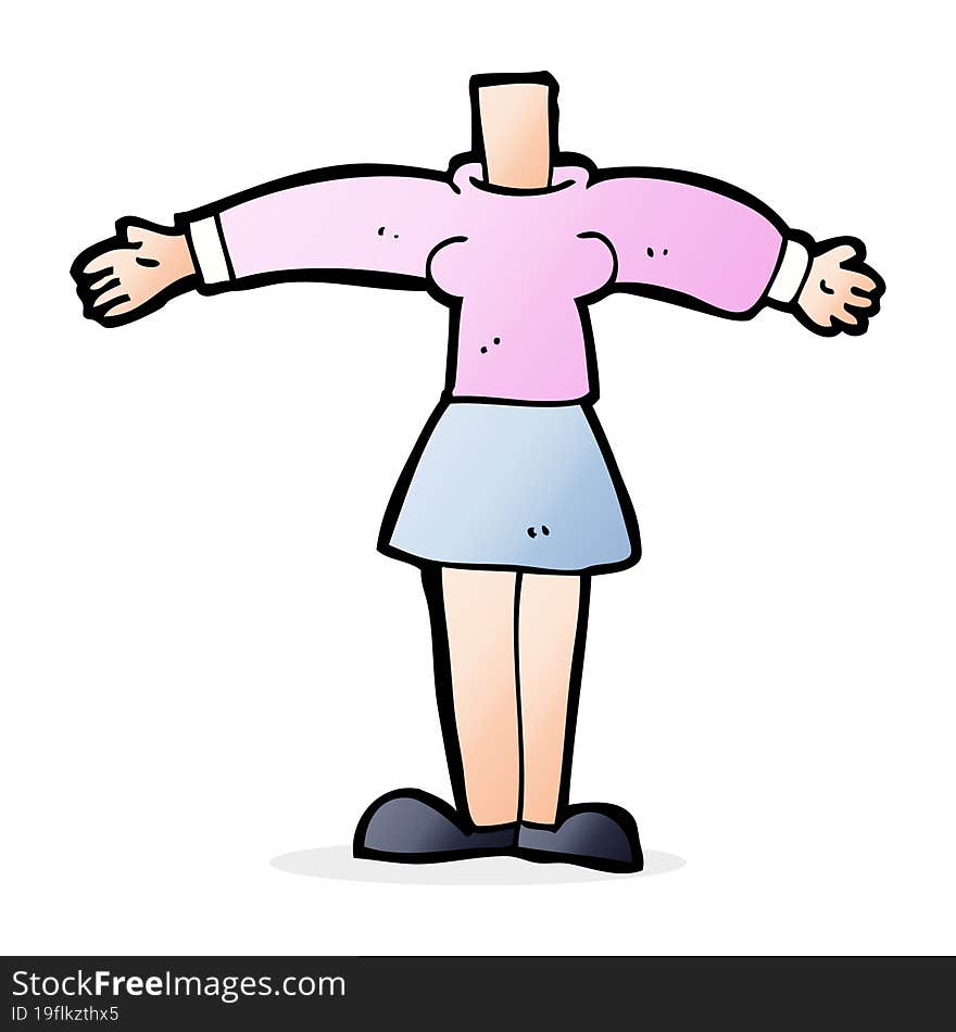 cartoon female body (add photos or mix and match cartoons