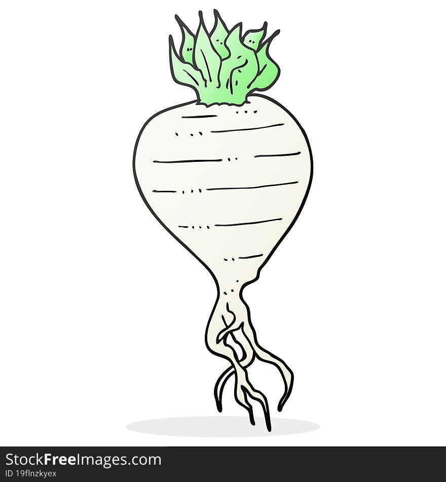 freehand drawn cartoon turnip