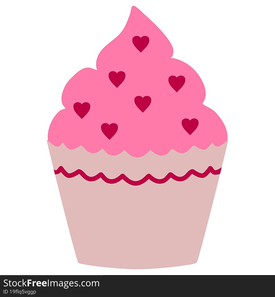 valentine cup cake