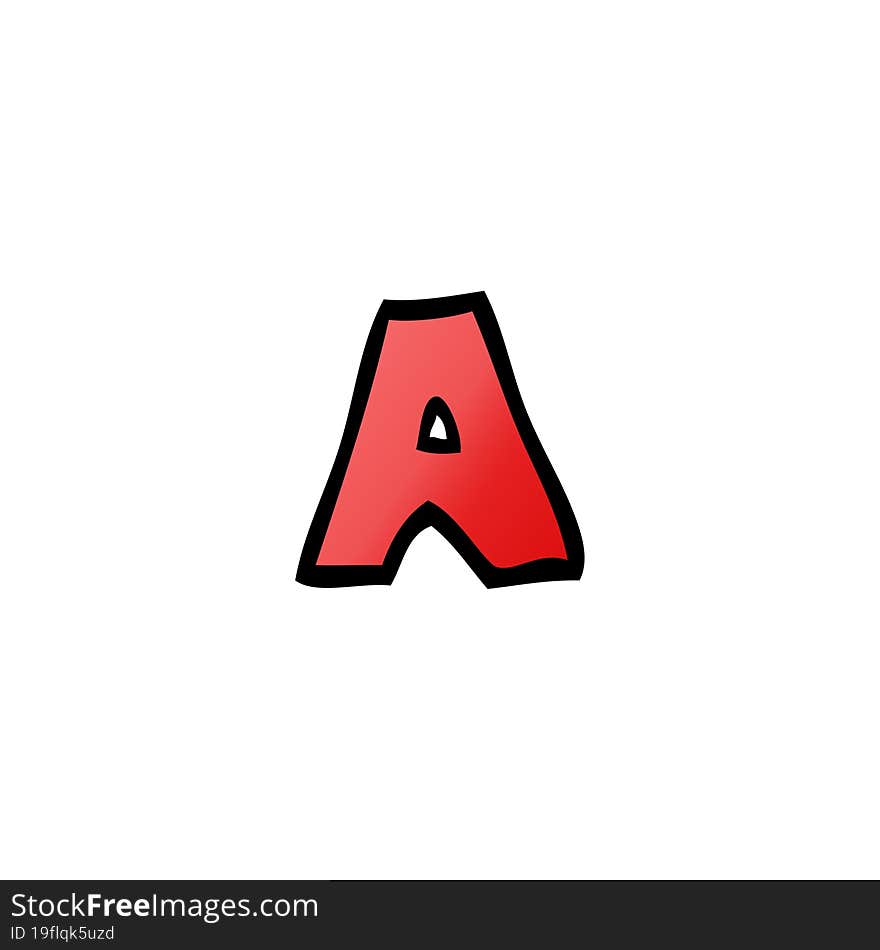 Cartoon Doodle Letter A