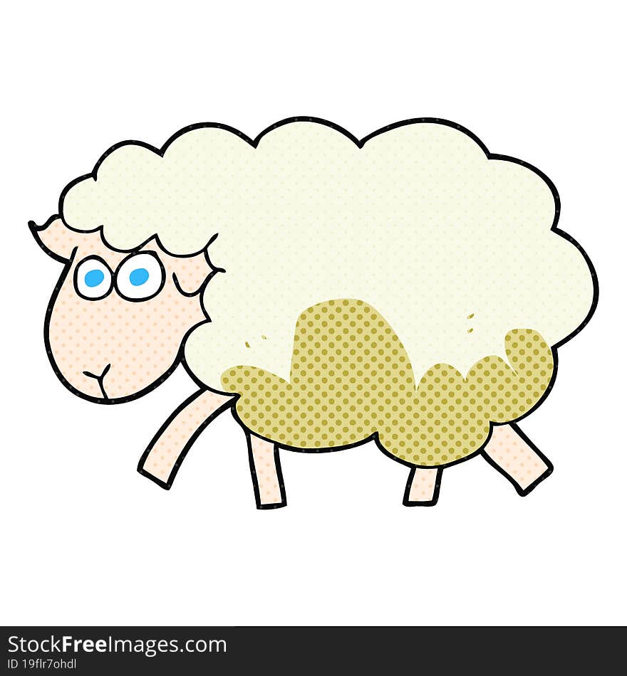 cartoon muddy sheep