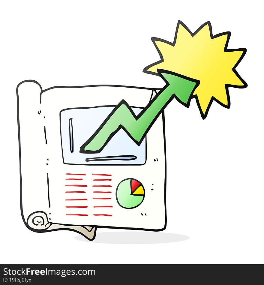 freehand drawn cartoon business document