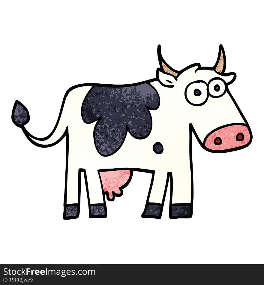 Cartoon Doodle Farm Cow