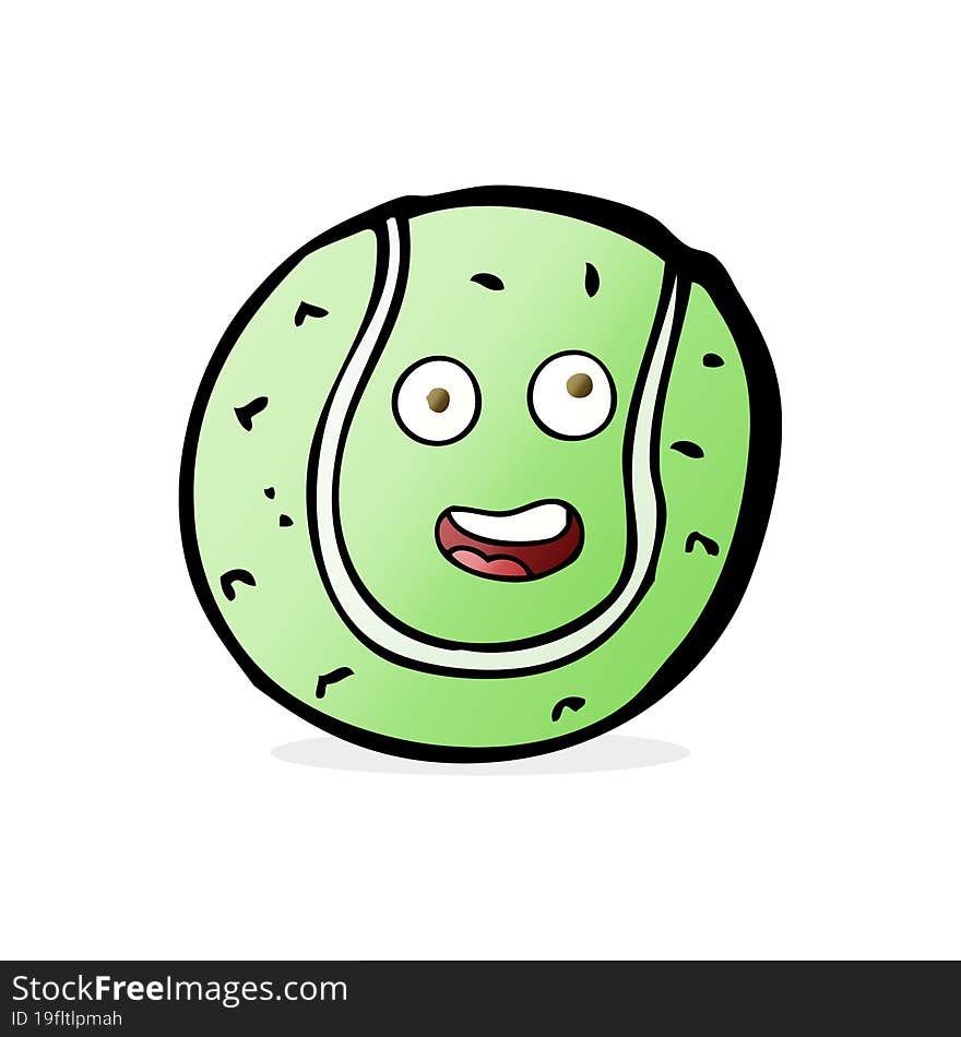 cartoon tennis ball