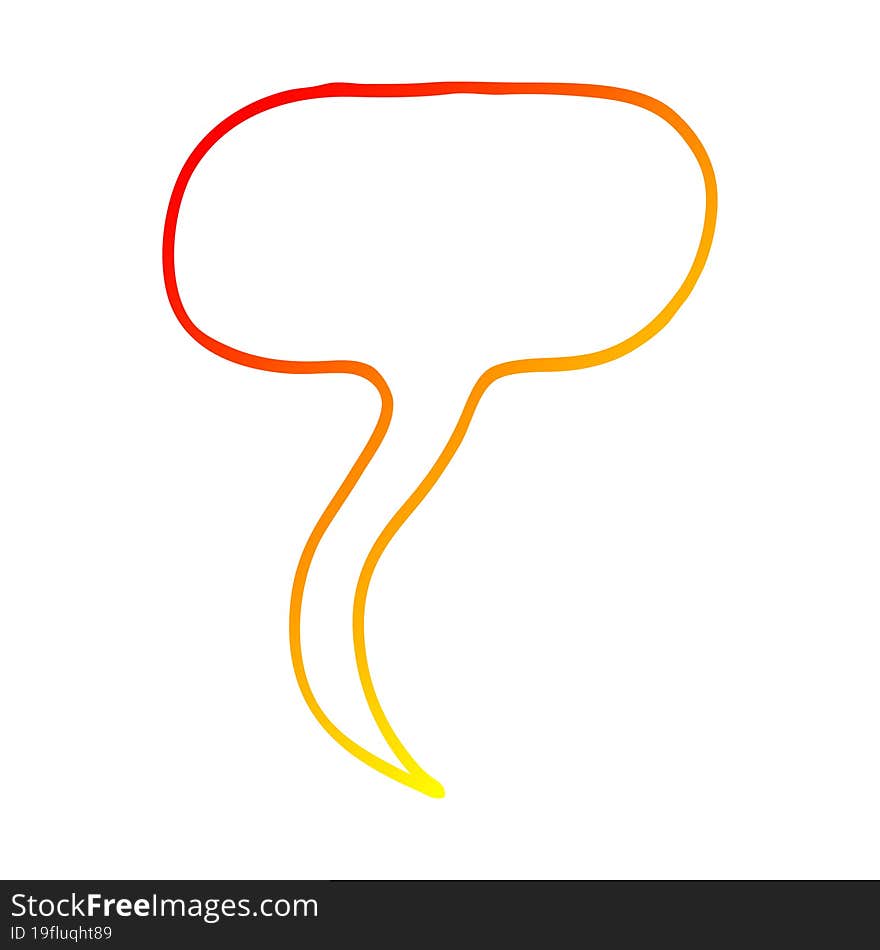 warm gradient line drawing cartoon speech bubble